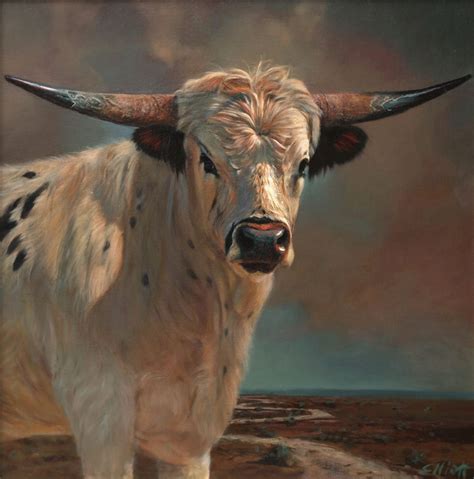 Lone Star Bull By Teresa Elliott 36 X 36 Cow Painting Painting