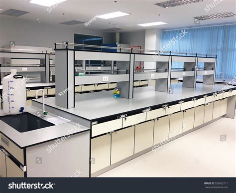 Laboratories Furniture Science Classroom Interior University Stock