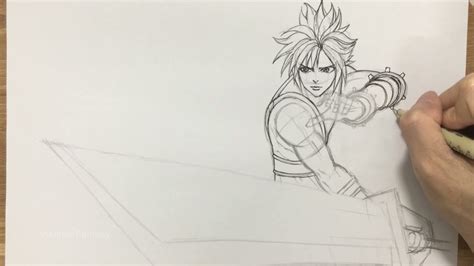 How To Draw Cloud Strife Step By Step Final Fantasy Vii Character