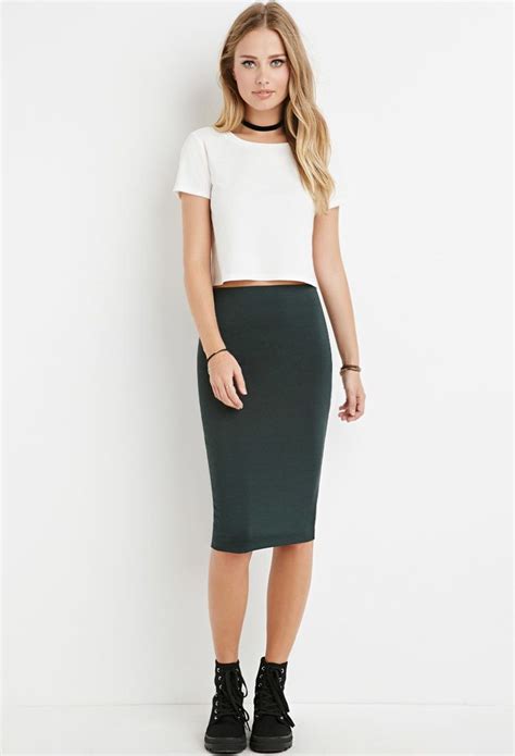 Heathered Bodycon Pencil Skirt Skirt Shopping Pencil Skirt