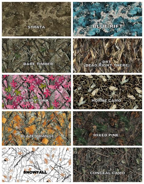 Vinyl And Camo Material Samples Swatches In 25 Colors 3x3 8 Pc Atv