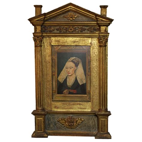 Portrait Of A Lady After Weyden In Tabernacle Frame At 1stdibs
