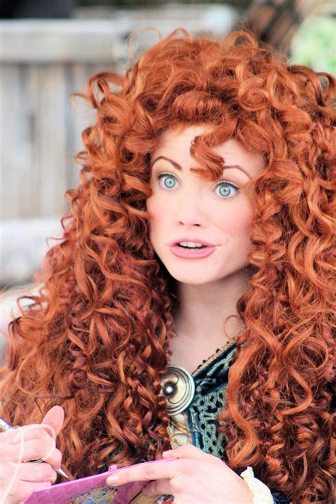 Disney Brave Cosplayer Super Curly Hair Curly Hair With Bangs Big