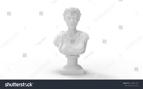 3d Rendering Bust Isolated Woman Statue Stock Illustration 1728981130