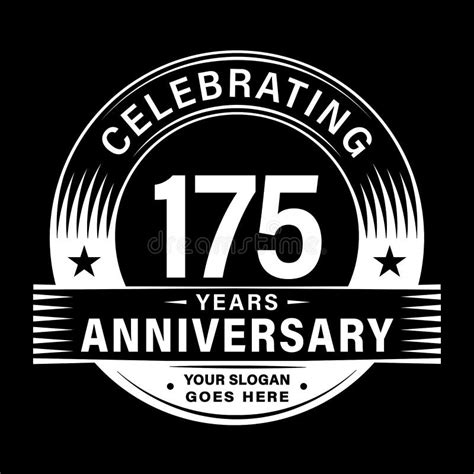 175 Years Anniversary Celebration Design Template 175th Logo Vector