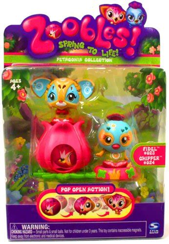 Zoobles Toy Petagonia Animal Mini Figure 2 Pack 23 Fidel And 24 Chipper