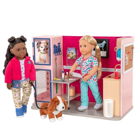 BD Our Generation Healthy Paws Vet Clinic Playset Pink Electronics Inch Dolls Macy