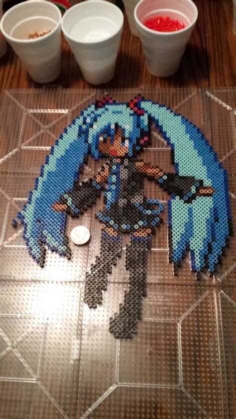 Miku Hatsune Vocaloid Hama Beads Perler Beads Perler Bead Patterns Images