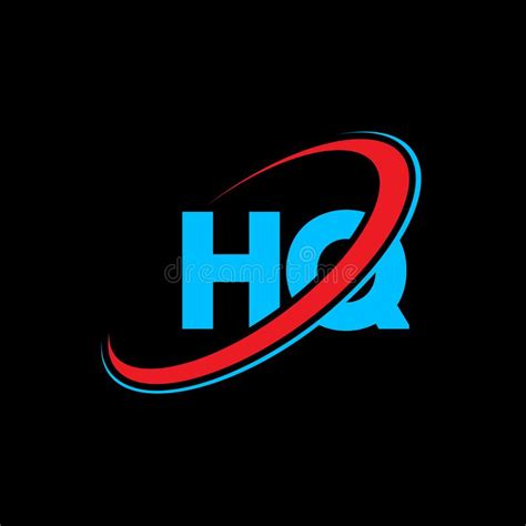 Hq H Q Letter Logo Design Initial Letter Hq Linked Circle Uppercase