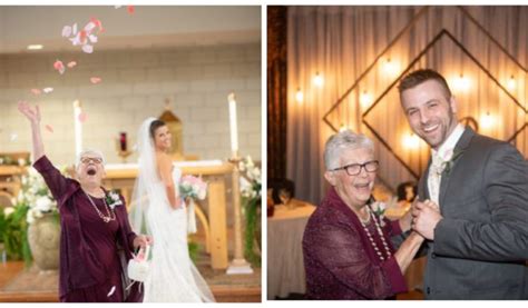 in these adorable photos an 83 year old flower girl steals the show during her granddaughter s