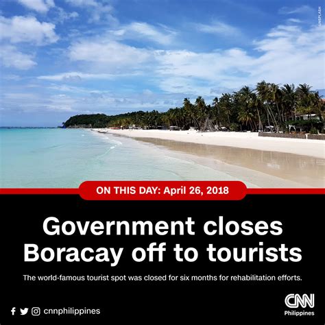 CNN Philippines On Twitter On This Day In Boracay Island Was Temporarily Closed To Give