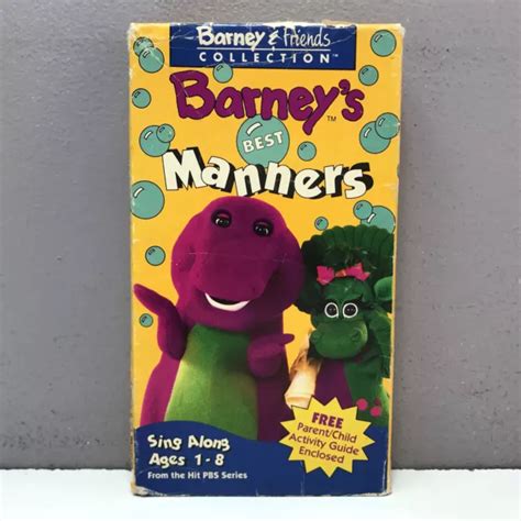 Barneys Best Manners Sing Along Vhs Video Tape Barney Friends Hot Sex