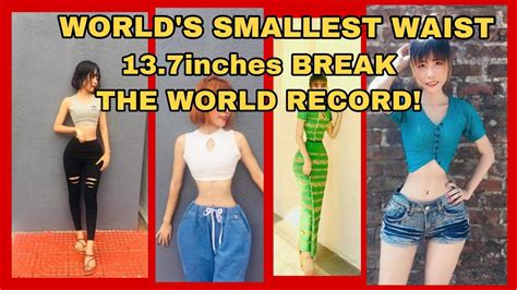 world s smallest waist girl from myanmar 2020 13 7inches waist line youtube