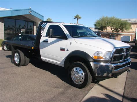 2012 dodge ram 4500hd 4x4 regular cab mobile lube truck, 6.7l cummins turbo diesel, automatic, 11' warner utility body, ingersoll for sale is a new 2020 ram 4500 regular cab 4x4, royal 11' mechanics body and venturo 5k crane work truck with compressor. USED 2011 DODGE RAM 4500 FLATBED TRUCK FOR SALE IN AZ #1336
