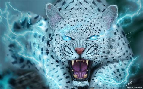Hd Wallpaper Leopard Snow Leopards Animals Artwork Digital Art