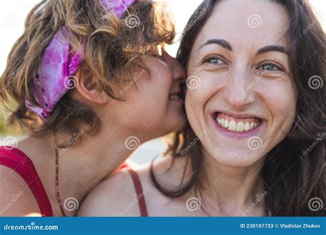 Lesbian Couple On The Beach Stock Image Image Of Homosexual Holiday