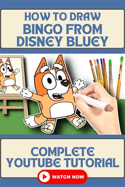 How To Draw Bingo From Disney Bluey Play With Rocky In 2022 Cute