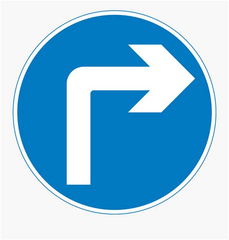 Uk Traffic Sign 609a Traffic Sign Turn Right Free Transparent