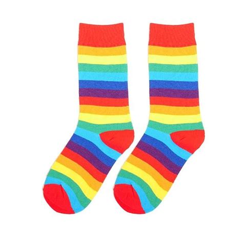 Rainbow Striped Socks Aesthetic Rainbow Socks