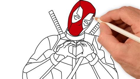 How To Draw Deadpool Easy Step By Step Draw Cartoon Characters 2018