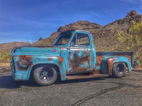Nice Patina 1955 Ford F 100 Step Side Custom Pickup Truck For Sale