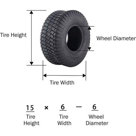 2 pcs 15x6 00 6 lawn mower turf tires fit for lawn and garden tractor golf cart tires 15x6x6