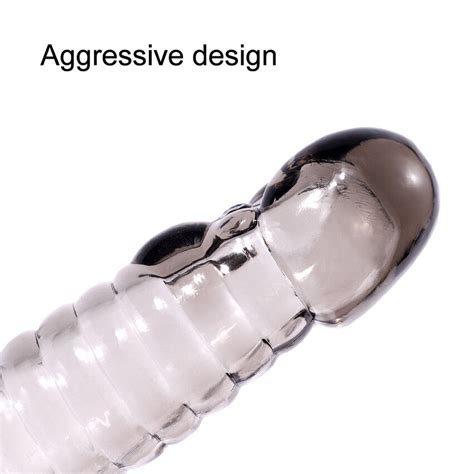 Crystal Condom Thick Cock Girth Enhancer Enlarger Penis Extender Growth