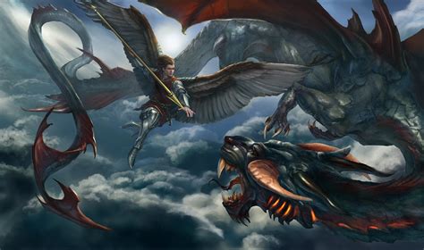 Artstation Saint Michael Vs Dragon Epic Battle