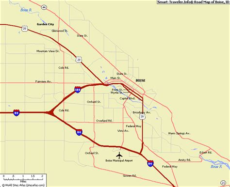 Boise City Map Travelsfinderscom