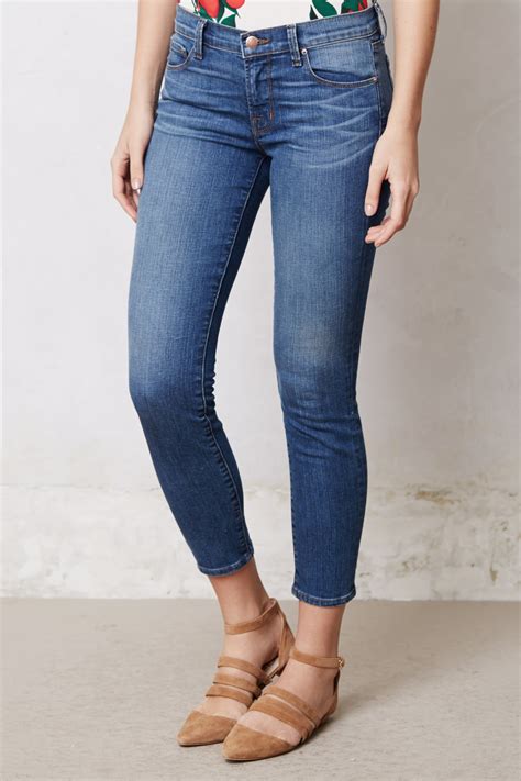 Lyst J Brand Alana High Rise Cropped Jeans In Blue
