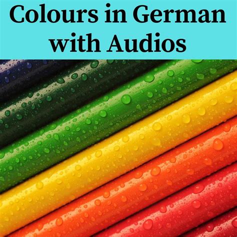 Colors In German Medusa Academy Of Foreign Languages