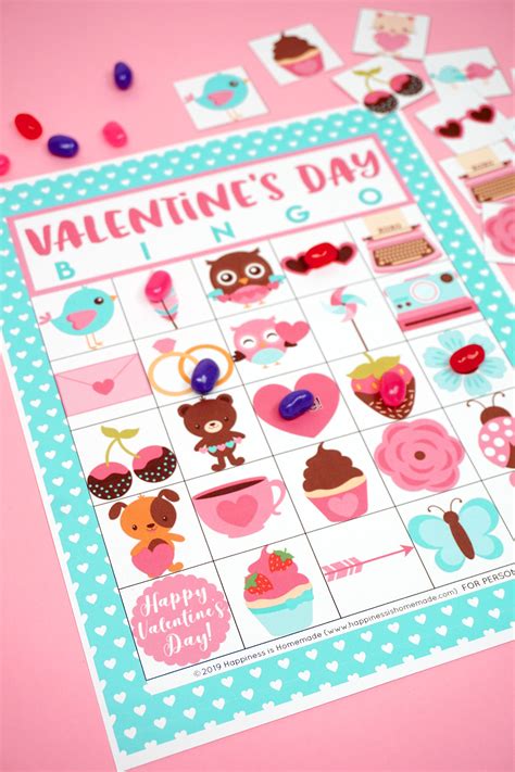 4 boards will print on one sheet of paper for the 3x3 boards. Free Printable Valentine Bingo - Happiness is Homemade