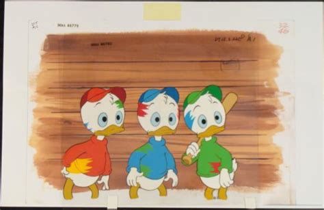 Orig Production Disney Huey Dewey Louie Ducktales Cel