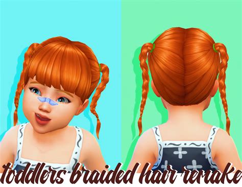 Downloaded Toddler Braids Braided Hairstyles Sims 4 Toddler