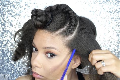 The hair is some kind mix of puff and curly hair. Gorgeous Natural Hair Flat Twist UpDo | Hey Chrishinda