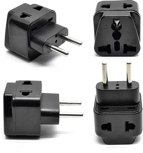 Orei 2 In 1 Usa To Europe Russia Uae Adapter Plug Type C 4 Pack