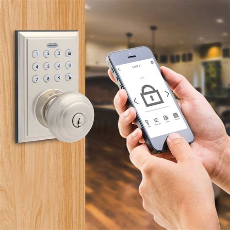 Honeywell Bluetooth Enabled Digital Door Knob Lock With Keypad Satin