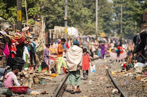 Kolkata India 21 January 2018 Daily Life Of Poor People In A Slum