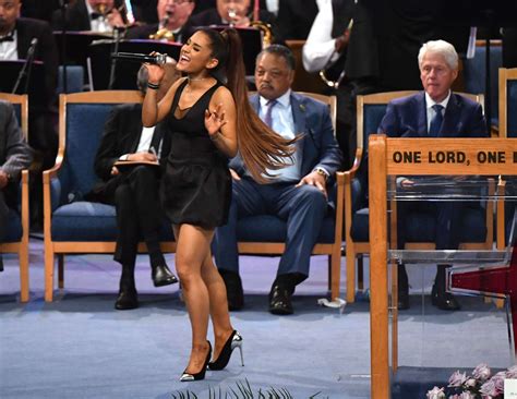 Ariana Grande Criticized For Wearing Really Short Dress At Aretha