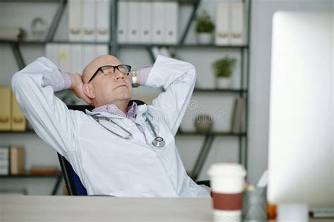 doctor resting after hard work stock image image of confidence office 224784549
