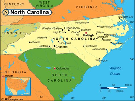 North Carolina Political Map