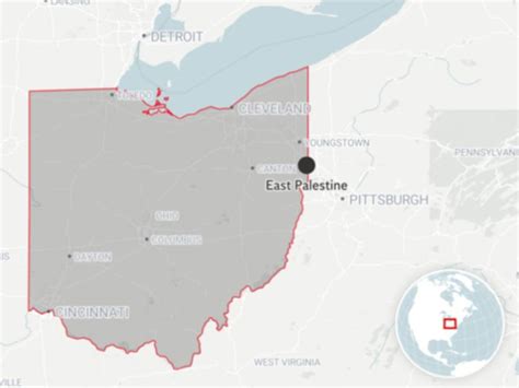 Ohio Train Derailment Map Where Did Toxic Chemical Spill Happen In