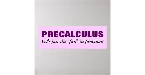 Precalculus Poster Zazzle