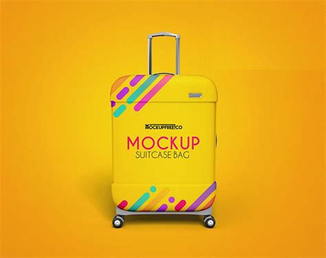 Free Suitcase Bag Mockups | Mockuptree | Suitcase bag, Bag ...