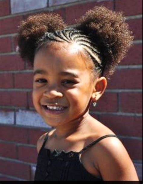 Afro Puff Cornrows Styles For Little Black Girls Pinterest