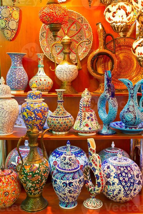 Turkish Ceramics In Grand Bazaar Istanbul Stock Photo At Vecteezy