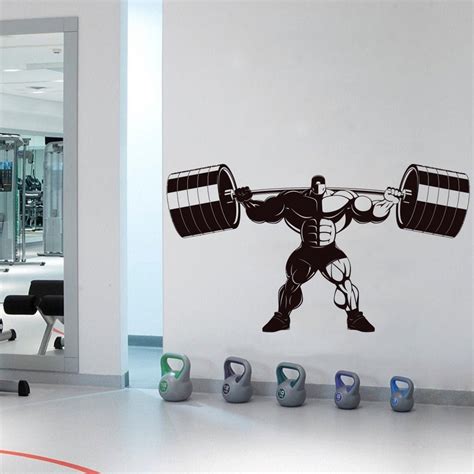 Bodybuilder Decal Gym Wall Stickers Fitness Workout Wall Etsy