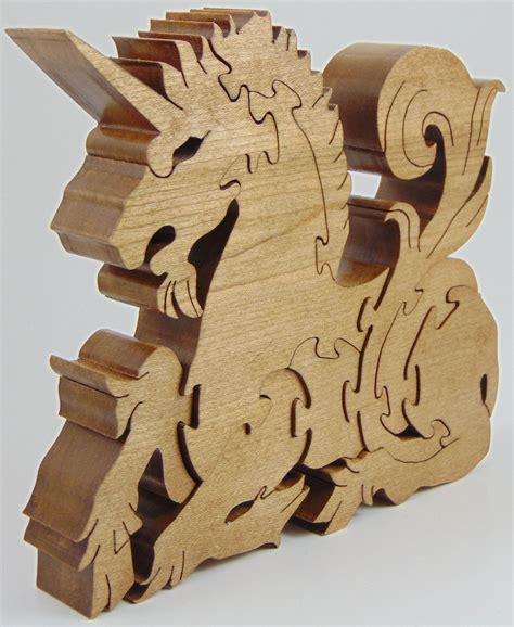 Majestic Unicorn Wooden Jigsaw Puzzle For Adults Woodworking Unicorn