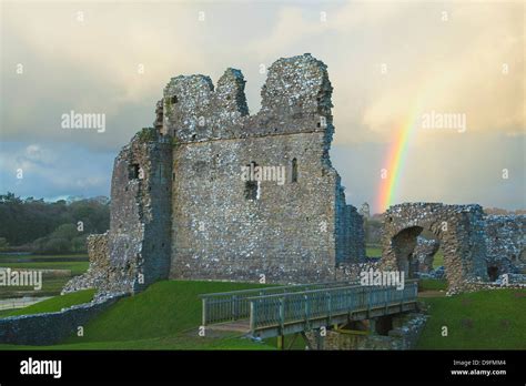 Ogmore Castle Bridgend Wales Uk Stock Photo Alamy