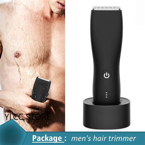 Pubic Hair Trimmer For Men Electric Groin Body Hair Shaver For Balls
